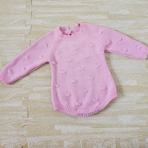 Baby Girl Romper Knitted. Bodysuit